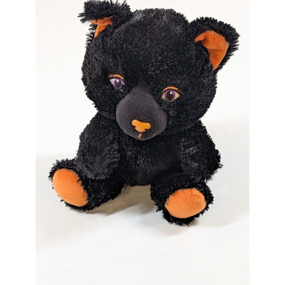 Build A Bear Kitty Halloween Black Orange  RETIRED RARE Smallfry Buddies 8" Tall